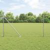 VidaXL Euro Fence with 7 Pointed Posts 1x10 M Galvanized Steel 3350727
