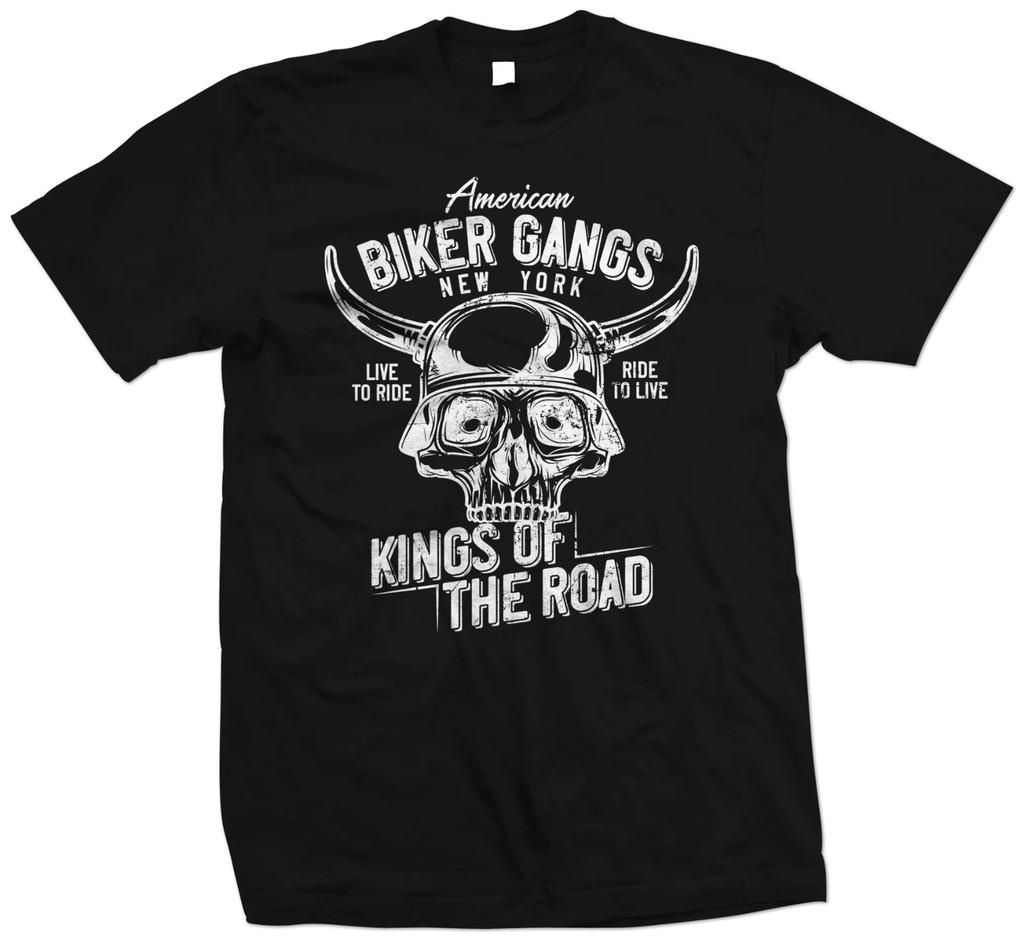 Biker Men Cotton T-Shirt Motorbike Big Size Print Cool Fashion Streetwear Classic Big Size Tee New Arrival Motorcycle Top S-4XL