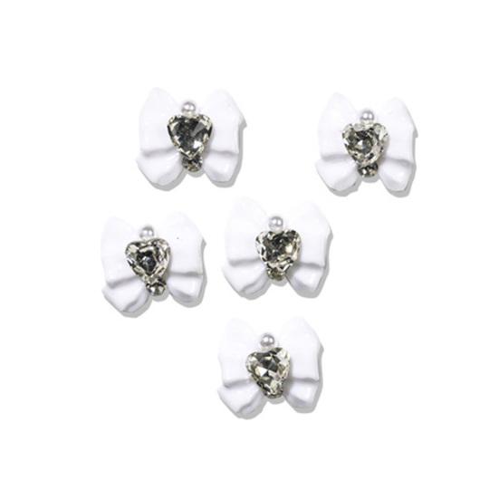 

5 шт./компл. украшения для ногтей сияющий визуальный эффект трехмерные DIY 3D красочные украшения для ногтей с бантом K