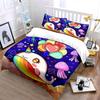 Colorful Narwhal Fantasy Theme Bedding Set Exquisite Three-Piece Bedding Set Gift For Kids And Adults