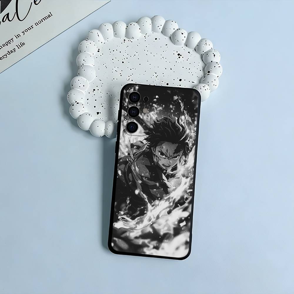 Popular Anime D-Demon Slaye Soft Silicone Case for Samsung S25, S24, S21, S22, S23, S30, Ultra, S20, Plus, FE, Lite-Black