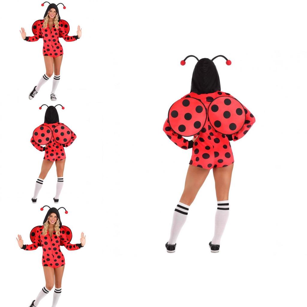 Coccinellidae Halloween Costume For Adults And Kids Polyester Beetle Insect Cosplay Party Wear