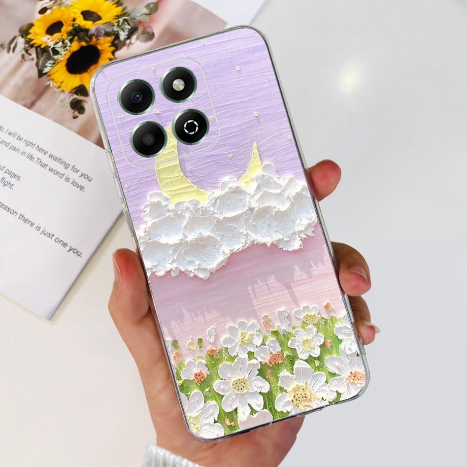 For Honor X6b JDY-LX1 Case Coque Clear Silicone Soft Back Cover For Honor X6a Plus Phone Bumper Coque Funda Dinosaur Cat Dragon