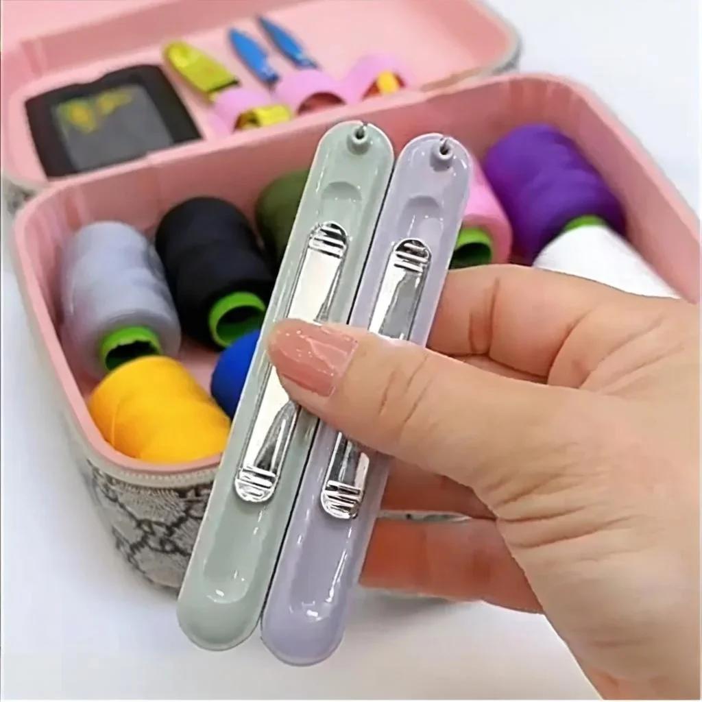 2 In 1 Needle Threader and Seam Ripper Tool Multifunctional Sewing Thread Remover Cross Stitch Crafting Accessories Easy Use