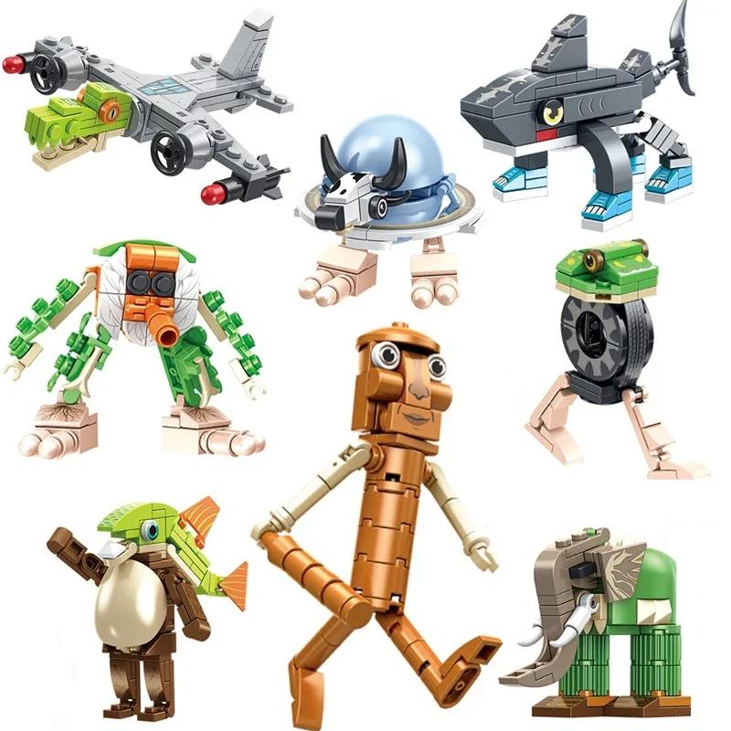 

Creativity Construction Blocks Italian Brainrot Tung Tung Tung Sahur Crocodile aircraft Model Splicing Blocks Children s playthings Gifts -A8189