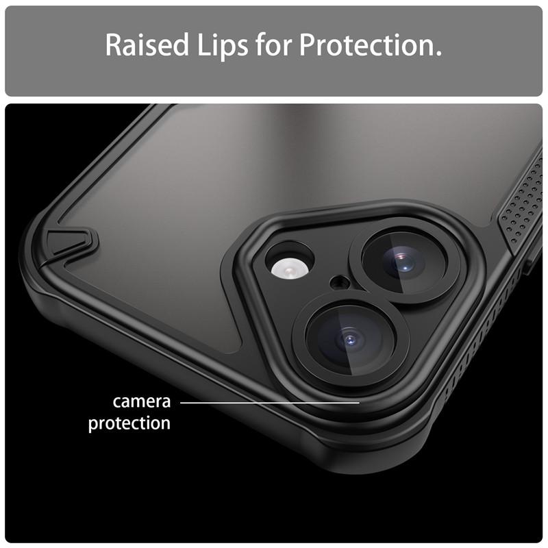 For iPhone 16 Case iPhone 16e 16 Cover TPU Border Durable Matte Bumper Protective Phone Cases For iPhone 16 Pro Max Plus Funda