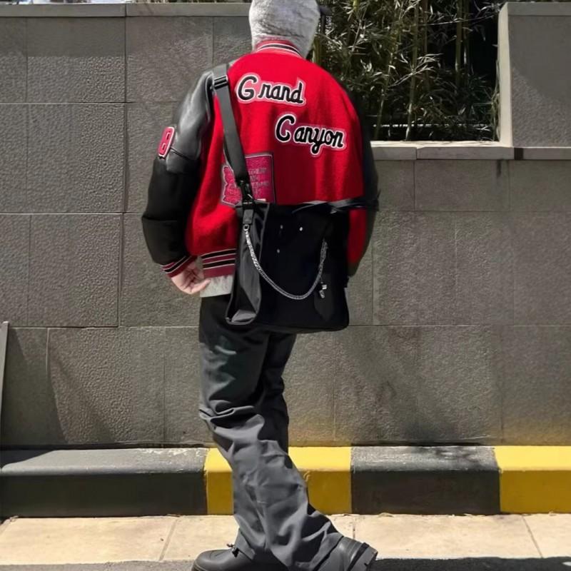 Unisex Oversized Baseball Jacket With Embroidered Letter Design Fall Streetwear Hoodie Style Outerwear