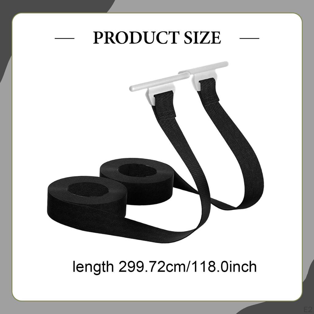 2 Pieces Rv Awning Pull Straps, Shade Strap, Nylon 299.72cm Reusable Cords Parts