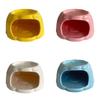 Small Animal Pudding Shape Ceramic Hamster House Hideout Food Bowl for Cage Decor and Bedding