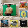 Dtmf B-Bad B-Bunny Album Cover Singer Trendy Cushion Cover Pillowcase Anti-Dustmite Invisible Zipper Short Plush Sofa Cushion
