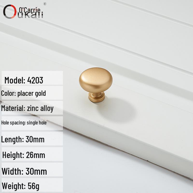 Okali Nordic Gold Handle for Cabinets and Wardrobes