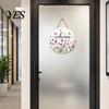Durable Wooden Number Plaque Welcome Sign, Round Smooth Thorn-Free Hanging Wear-Resistant House Plate Wall Art Decoration, for Room Doors Office