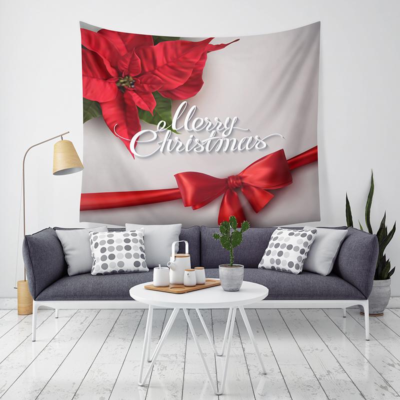 Merry Christmas Christmas Decoration Printed Pattern Tapestry Home Living Room Bedroom Decoration Wall Hanging Tapestry
