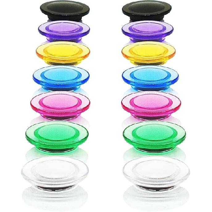 Fridge Magnets - 14 Pack Strong Refrigerator Magnets, Heavy Duty Small Magnets with 7 Colors, Whiteboard Magnet for Crafts, Locker, Office & Kitchen,