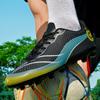 Men's Soccer Shoes TF/FG Non-Slip Turf Soccer Cleats Train Shoes Breathable Simple Design Sneakers Casual Lace Up Football Boots