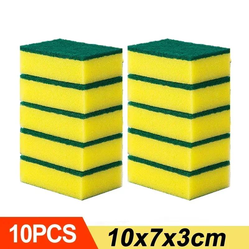 Double-sided Kitchen Dishwashing Sponge Plush Moisture-wicking Cleaning Rub Dish Pot Rust Sponges Wipes Home Cleaning Brush