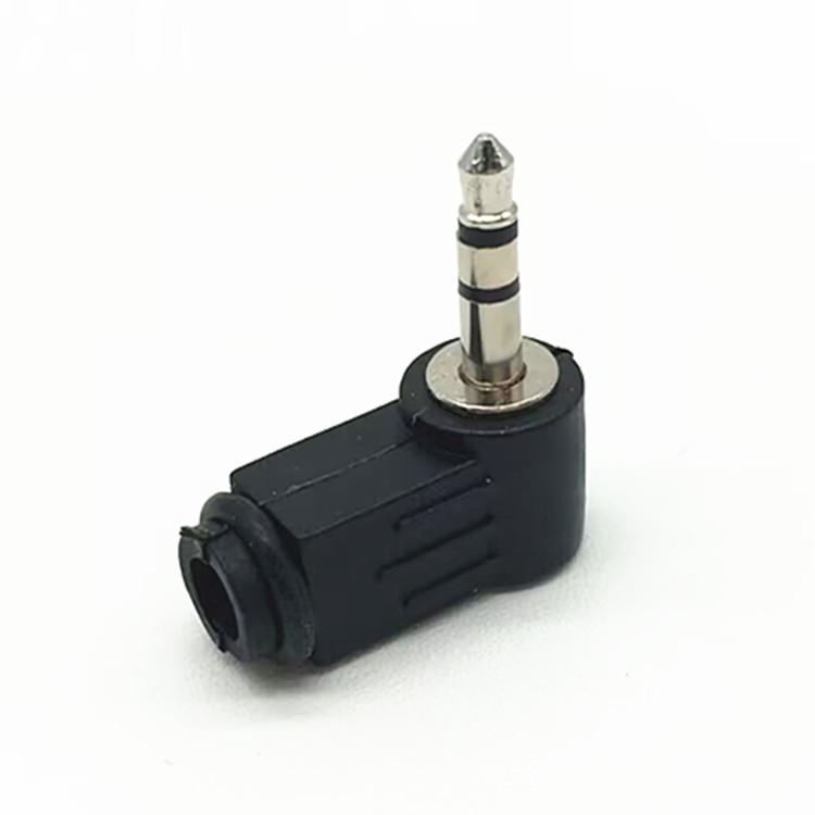90° 3.5mm Stereo Mobile Earphone Soldering Plug - Compact 3-Pin Audio Plug Elbow