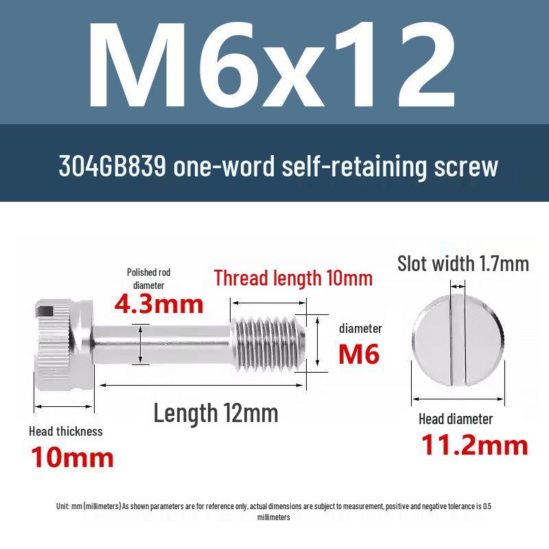 Yigu 304 Anti-Loosening Knurled Head Captive Screw with Anti-Slip Design