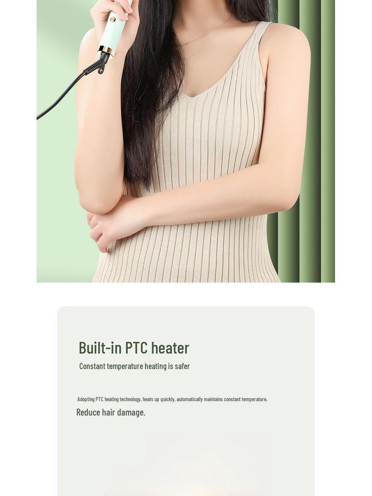 2-in-1 Negative Ion Hair Styler: Straighten or Curl with Electric Comb & Curling Iron