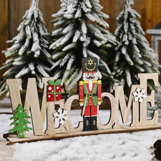 Wooden Christmas Decoration for Home Xmas Tree Pendants Christmas Wood Ornaments Navidad New Year Kids Gifts