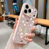 Custodia per Telefono Colorata Fiori Colore Caramella Cuore Morbido Rilievo Lato Per iPhone 11 12 13 14 15 16 17 Pro Max 14 Plus Copertura Antiurto