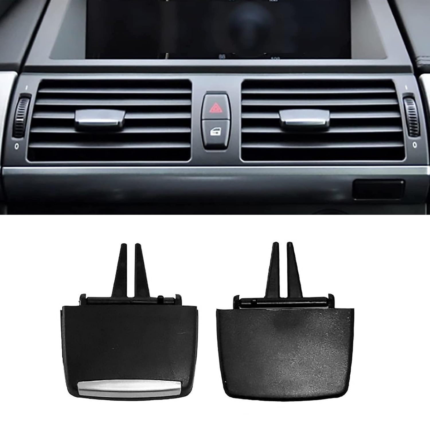 Front Row air Conditioning Vent Outlet tab Clip Compatible with BMW X5 E70 X6 E71 Air Grille Clips - A/C Vent Outlet Tab Clip (Front) Vent Clip-Front