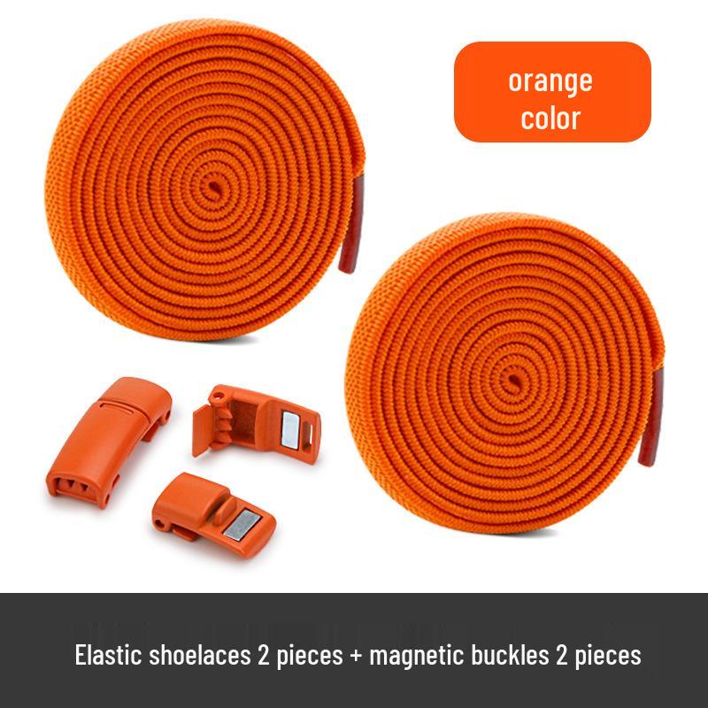 Colorful Elastic Magnetic No-Tie Shoelaces with Metal Buckle