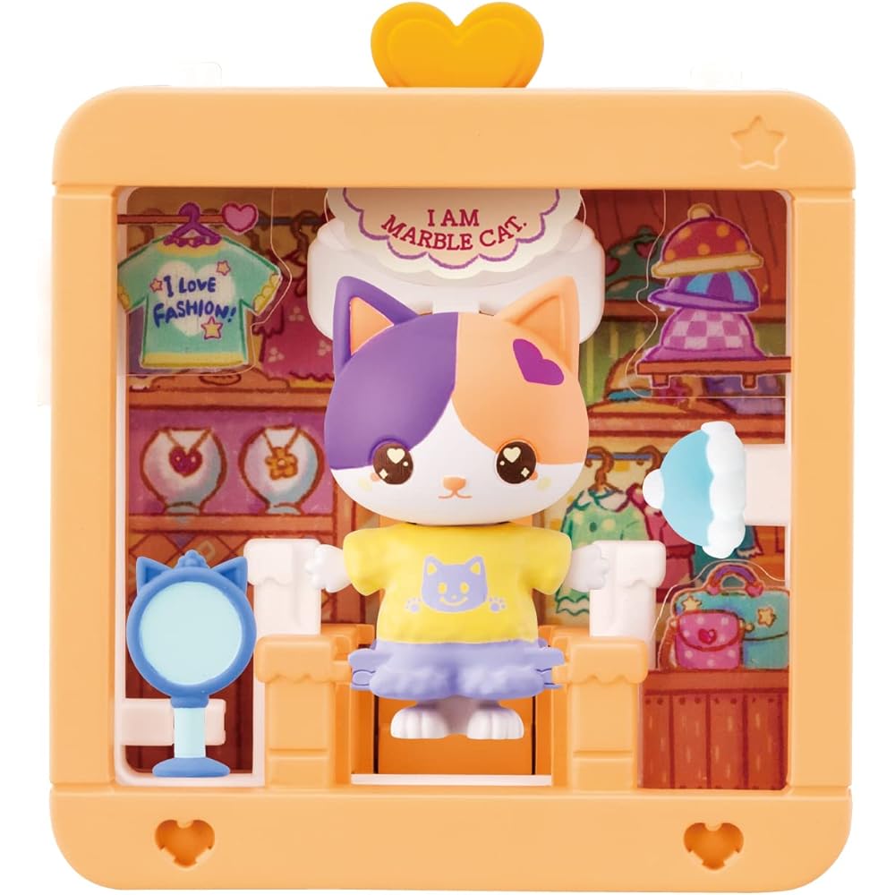 MegaHouse Snap Friends Marble Cat Clothing Shop Toy for Ages 5 and Up