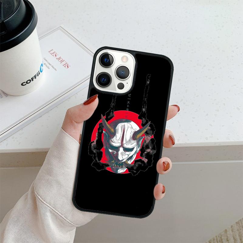 Hannya Demon Oni Phone Case For iPhone 17 Air 16 pro max 15 14 plus 12 13 Shell Cover coque