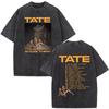Tate McRae So Close To What Album Tour Washed T-shirt Heren Dames Katoen Korte Mouw Zomer Vintage T-shirt Tops Fans Cadeau