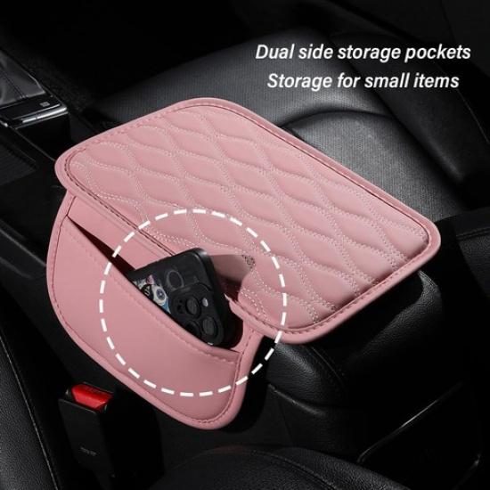 Center Console Cover with Extend Pocket, Leather Arm Rest Cover of Car Organ