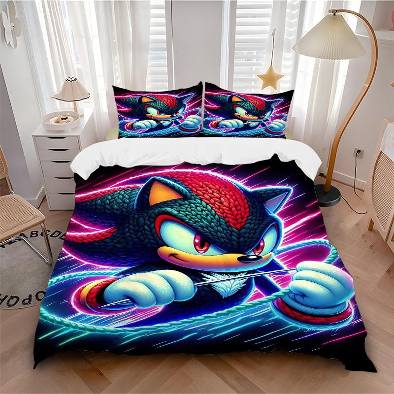 

3pcs bedding set Shadow Sonic Includes 1 Comforter + 2 Pillowcases, Without Pillow Inserts, Soft Comfortable,a0909184 135x200cm