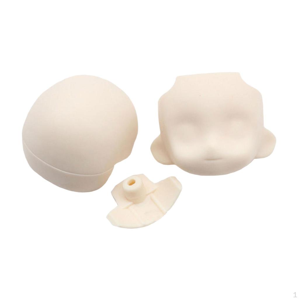 Clay Doll Head Blank Face Back of Set Body Parts Small Decor Stable DIY Unique Vivid