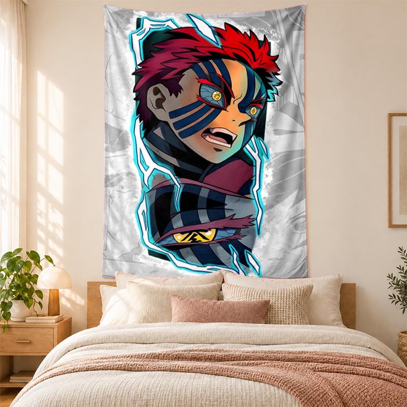 Akaza Demon Slayer Tapestry highquality for decorating living room bedroom dorm walls ideal as bedroom wallart orholiday gift