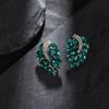 Angel Wing Rhinestone Earrings For Women Unique Exaggerated Temperament Commuter Fashion Studs Jewelry