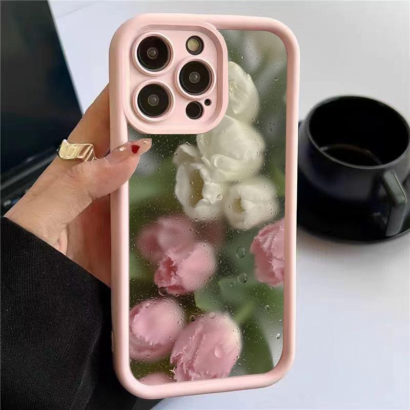 

For iPhone 17 16 15 Pro Max 14 13 12 11 17 Air Case Aesthetic Rose Floral Case For iPhone 16E 7 8 Plus SE2 Shockproof Soft Cover iPhone 11 Pro