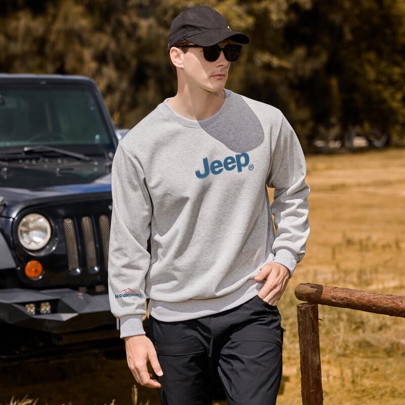 Jeep Men s Crew Neck Cotton Blend Breathable Casual Sport Sweatshirt P843MKJ425 M