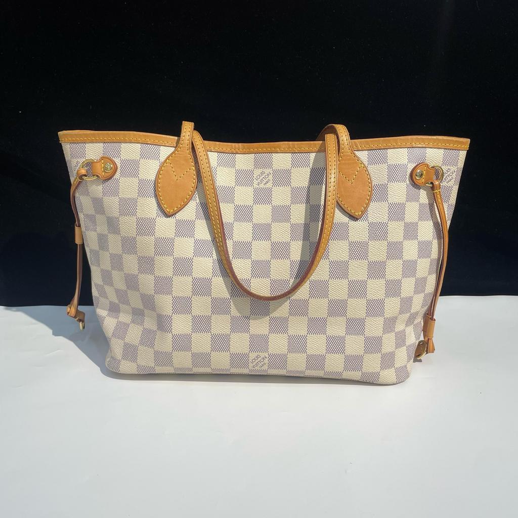 [Gebraucht] Neverfull PM Schachbrett beschichtetes Canvas Leder Tragetasche - Sehr gut #1P64B72