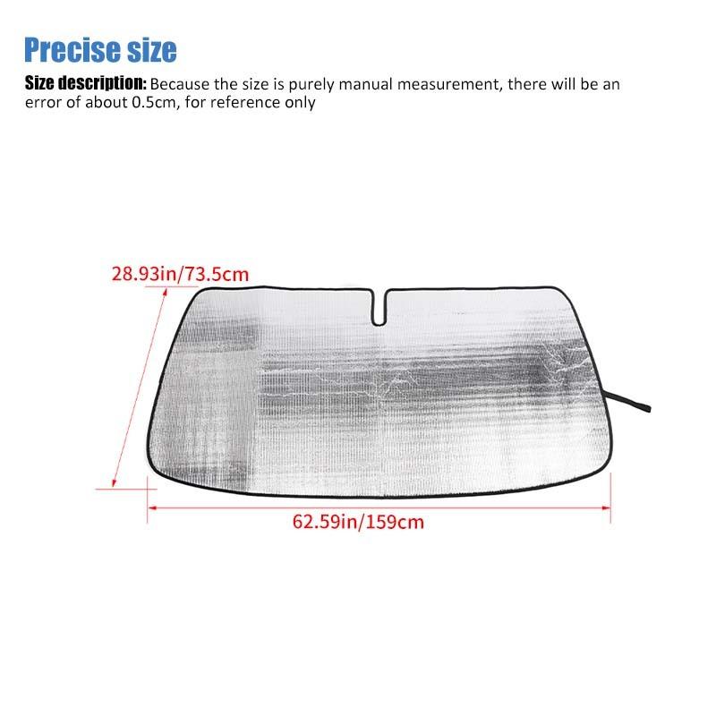 Car Front Windshield Sunshade Window Shade Foldable Sun Visor Cover Fit For Chevy Silverado For GMC-SIERRA 2007-2013 Car Interior Accessories