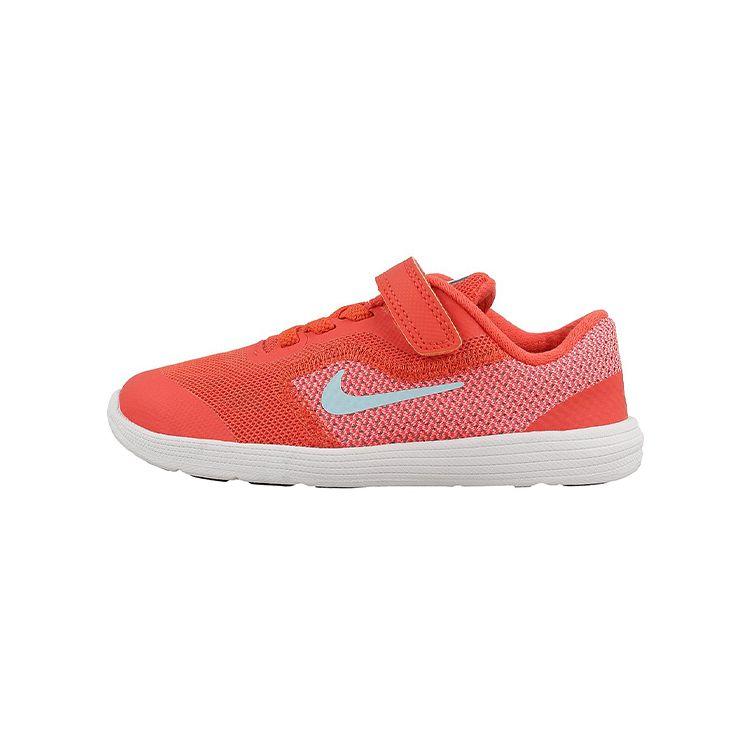 Nike Revolution 3 Non-Slip Shock Absorbing Durable Low-Top Walking Shoes Baby Shoes Pink Orange 819418-802