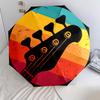 1 Stück Musik-Thema Regenschirm Tragbarer Faltregenschirm Eisenrahmen Lochknochenstruktur Outdoor Heimregenschirm A26