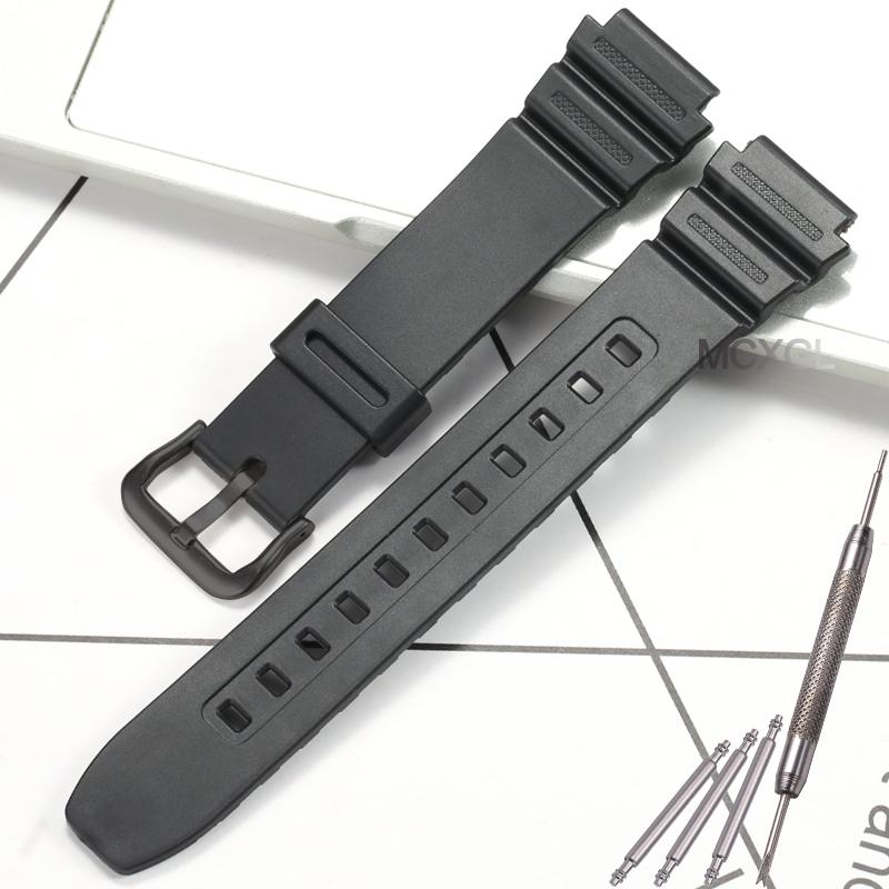18mm Resin Replacement Strap For Casio F91W F108WH AE1200WH AE-1300WH W800H AE1000W F105W Mens Womens Watch Band Accessories