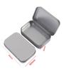 10Pc Silvery Metal Box Rectangular Multifunctional Storage Box Portable Cosmetic Organizer Candy Jewelry Pill Cases Mini Tin Box