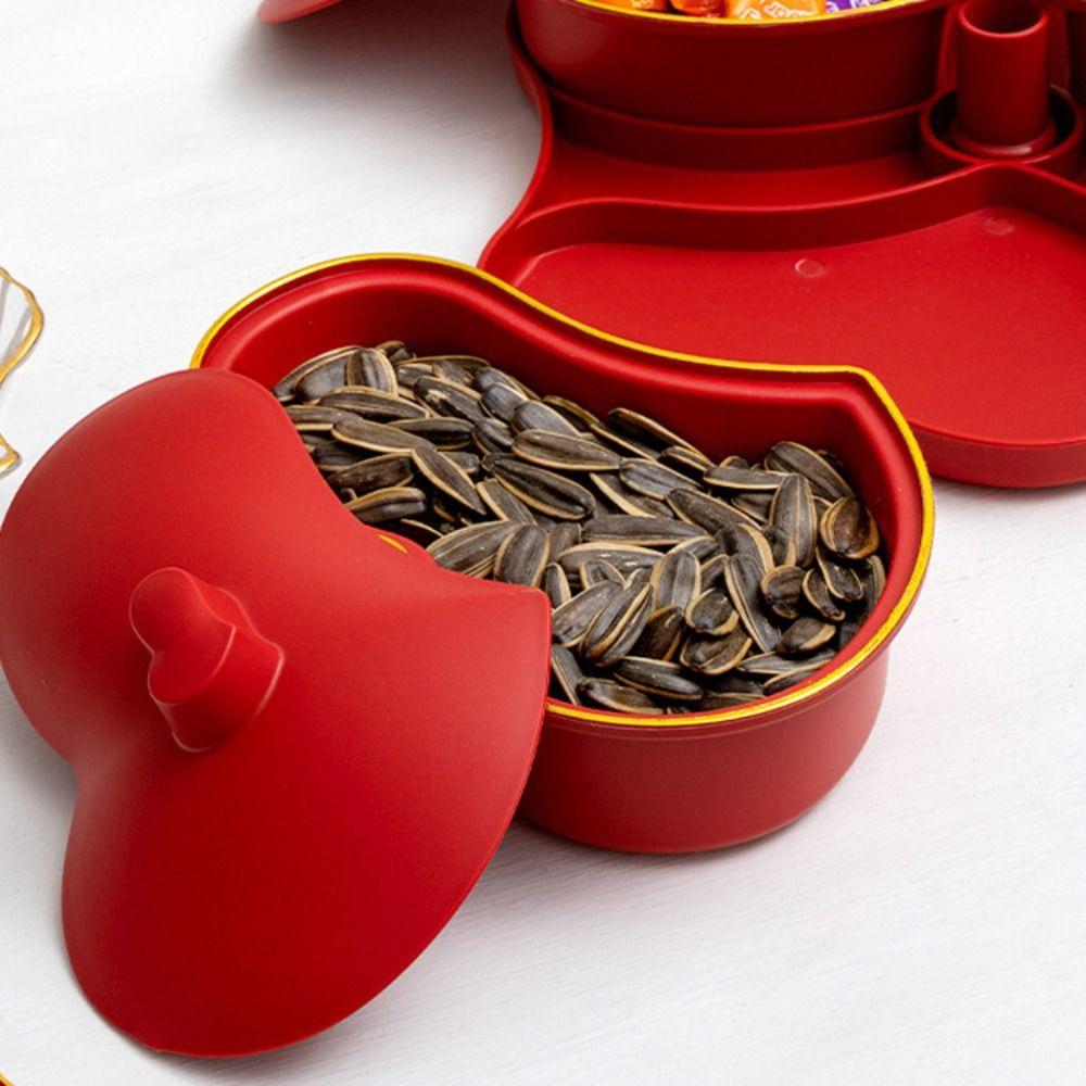 with Cover Dried Nuts Serving Tray 3-Compartment Candy Box Snack Storage Tray  Treat guests