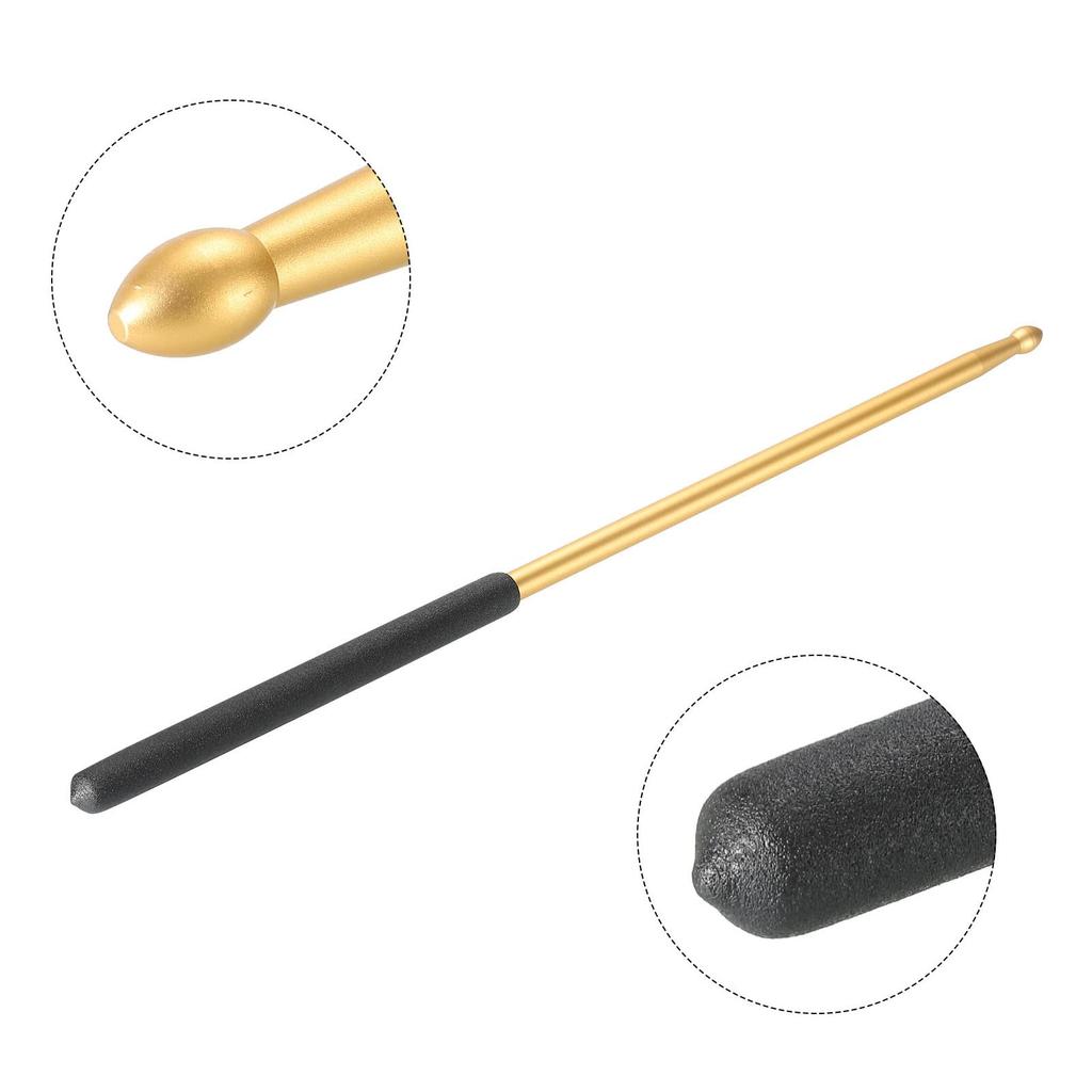 PATIKIL 5A Metal Drumsticks, Non-Slip Drumsticks for Jazz Drums, Electronic Drums, Percussion Instruments, Gold, 1 Pair