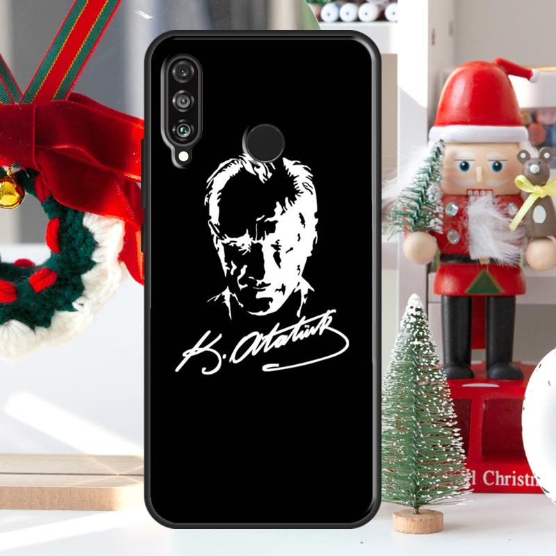 Turkey Mustafa Kemal Ataturk Case For Huawei P30 Lite P40 P50 P20 Pro P Smart 2021 Nova 5T Nova 9 Honor X9 X8 X7 50