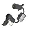 1Pc ABS Trailer Light Converter US 7 Way Blade Socket To EU 7-Pin Round Plug Separate Stop Tail Signal for Caravan Boat Bike