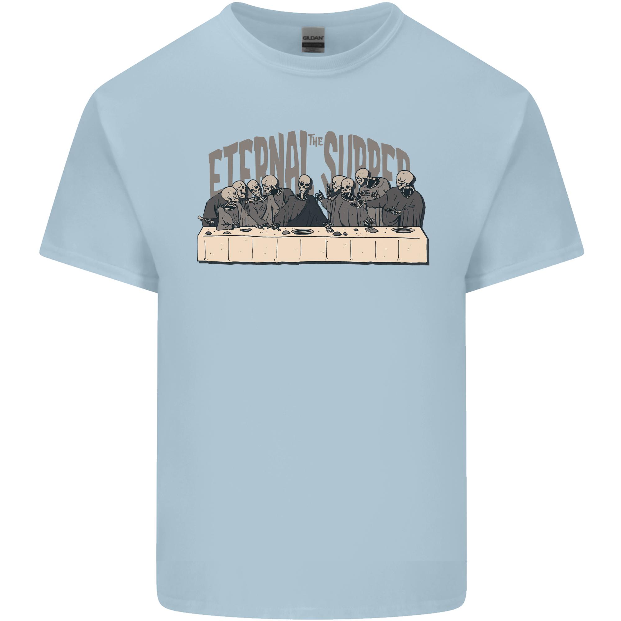 The Eternal Supper Last Parody Atheist Skulls Unisexs Light Cotton TShirt S