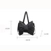 Nylon Puffer Shoulder Bag Women Bowknot Tote Bag Adjustable Strap Female Handbags Purse Causal Crossbody Messenger Bag