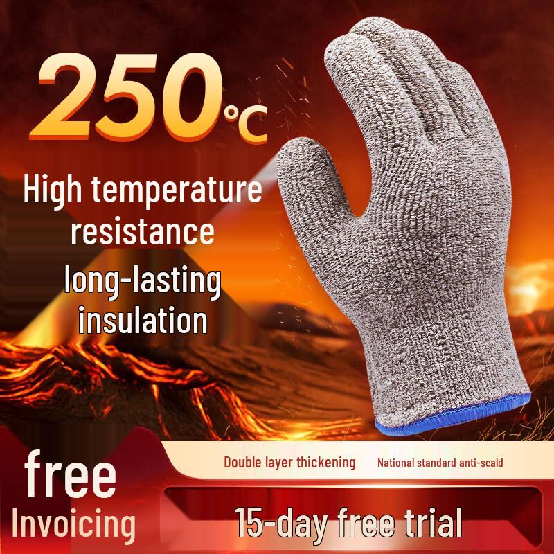 Ally Aramid Cotton Lined Rubber Heat Resistant Gloves